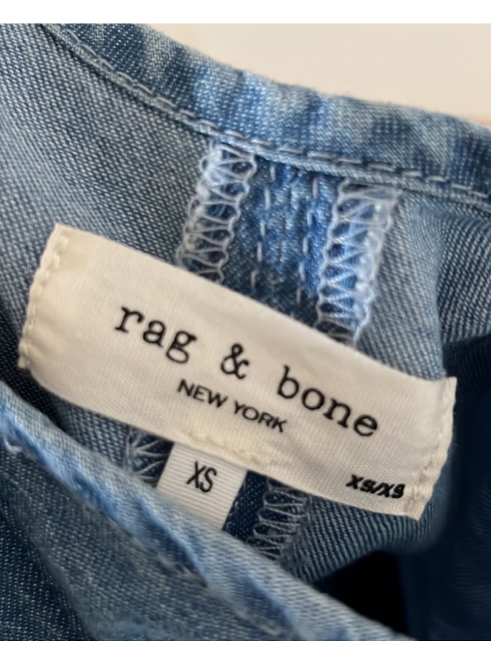 Rag & Bone Zoe halter chambray denim midi dress size XS - Picture 9 of 10